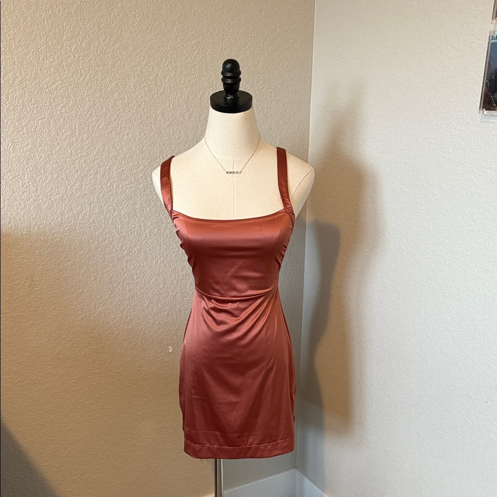 Free People Satin Mauve Mini Dress